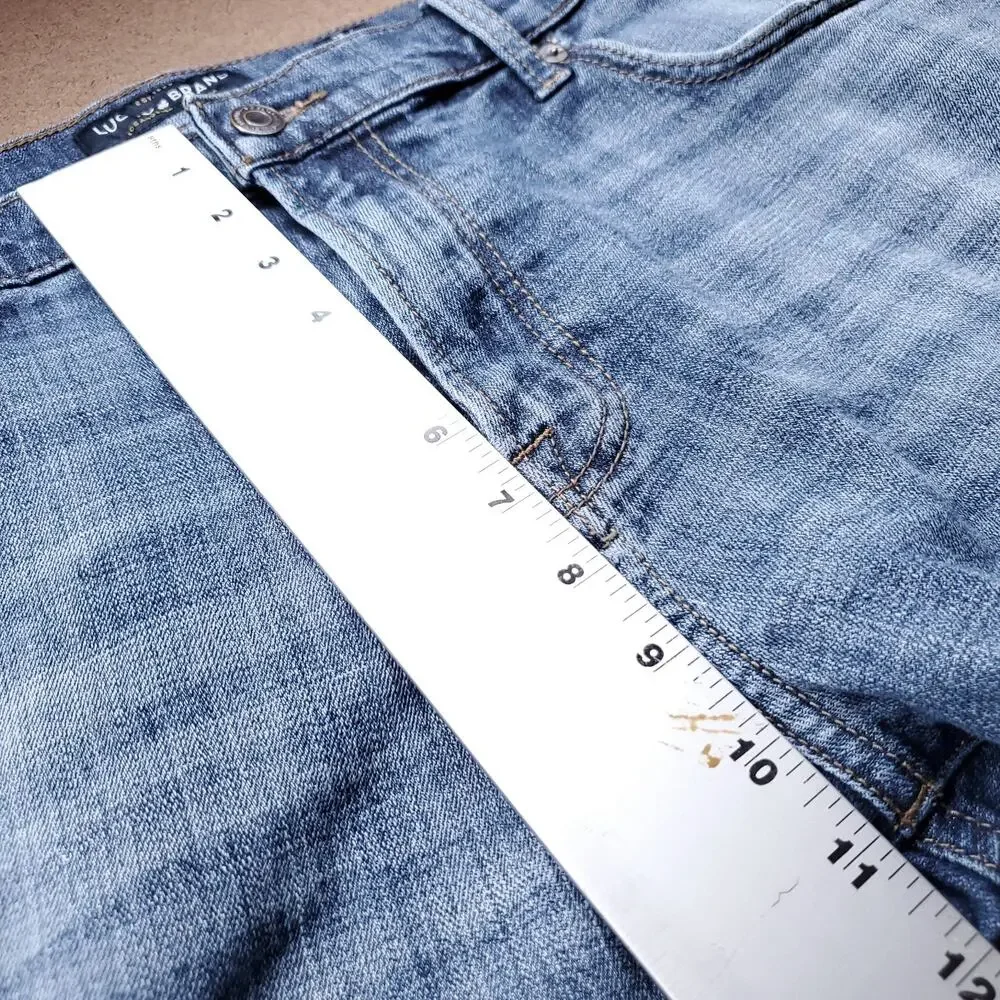Lucky Brand 221 Straight Jeans Men 38 Blue Stretch Y2K Denim Classic Casual